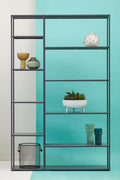 Acero Grey Metal Multi Tier Open Shelf Unit