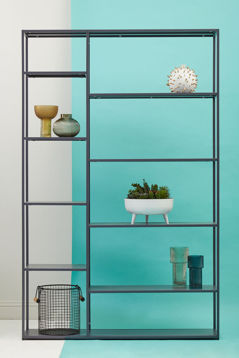 Acero Grey Metal Multi Tier Open Shelf Unit