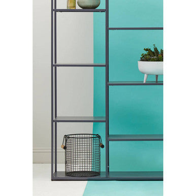 Acero Grey Metal Multi Tier Open Shelf Unit