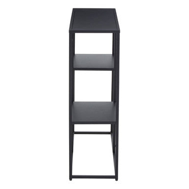 Acero Black Metal Three Tier Open Shelf Unit