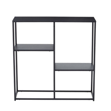 Acero Black Metal Three Tier Open Shelf Unit