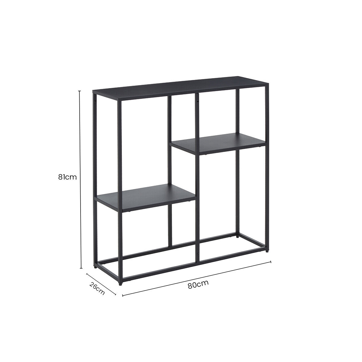 Acero Black Metal Multi Shelf Unit