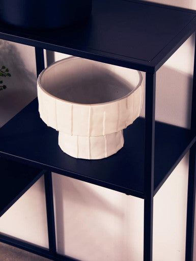 Acero Black Metal Three Tier Open Shelf Unit