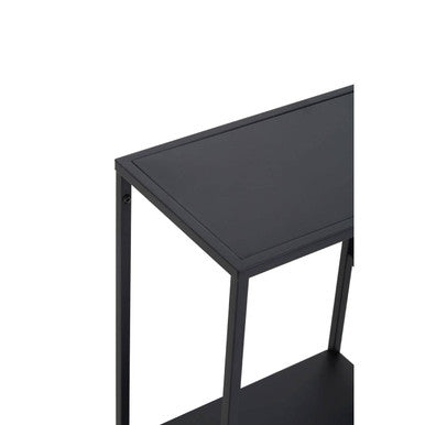 Acero Black Metal Three Tier Open Shelf Unit