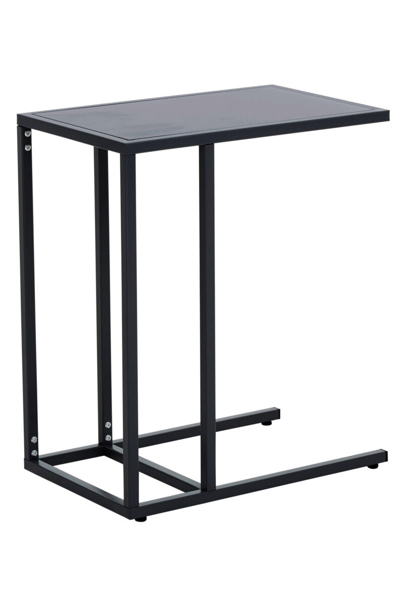 Acero Black Metal C-Shaped Side Table