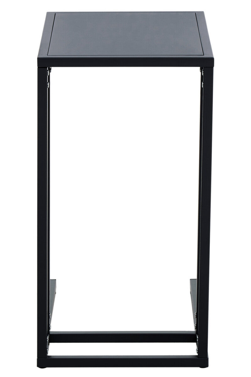 Acero Black Metal C-Shaped Side Table