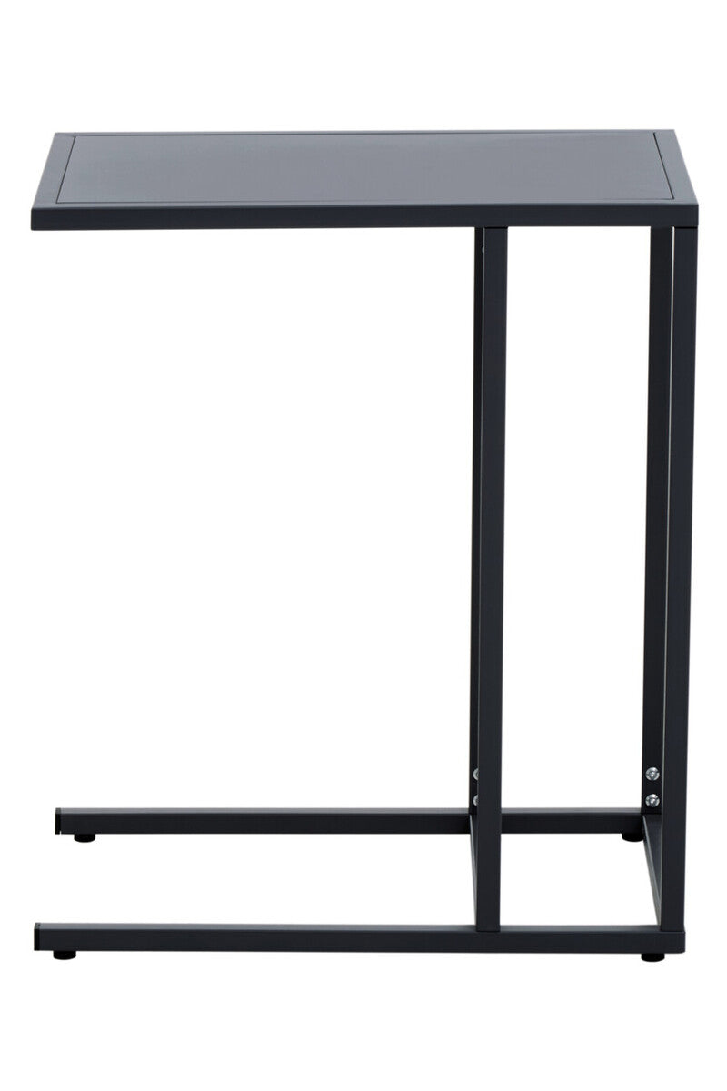 Acero Black Metal C-Shaped Side Table