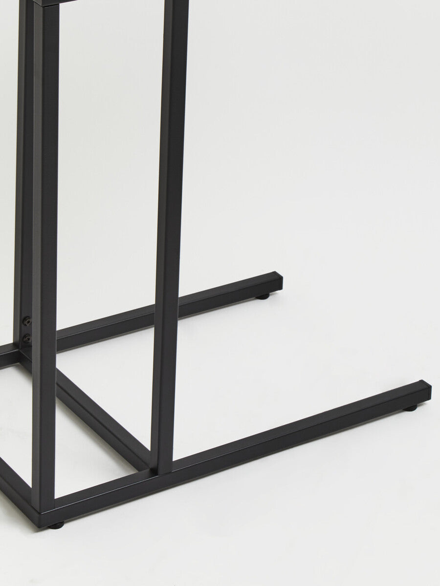 Acero Black Metal C-Shaped Side Table