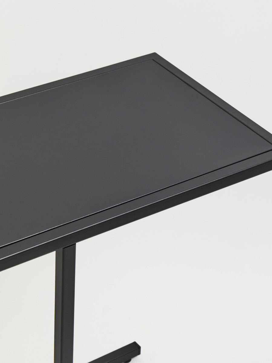 Acero Black Metal C-Shaped Side Table