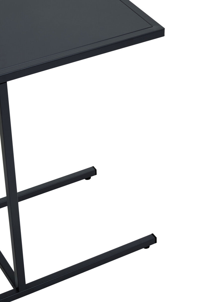 Acero Black Metal C-Shaped Side Table