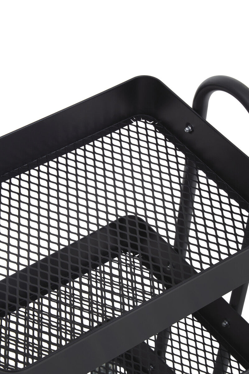 Acero Black Metal Three Tier Trolley