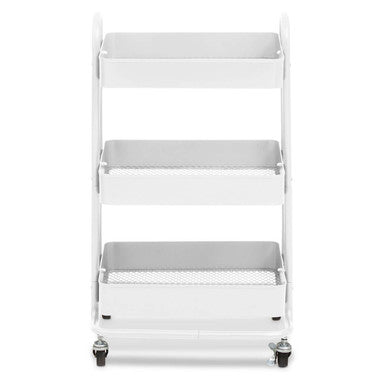 Acero White Metal Three Tier Trolley