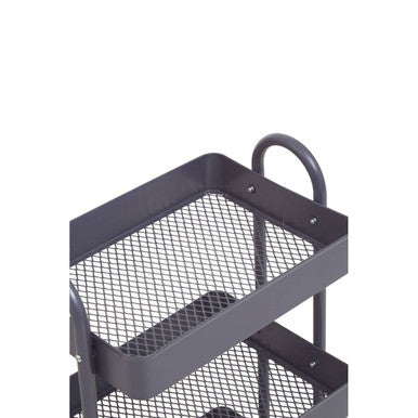 Acero Grey Metal Three Tier Trolley