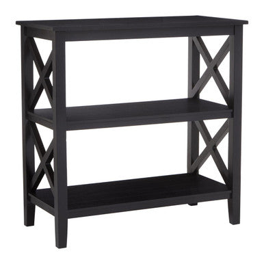 Heritage Two Shelf Black Bookcase