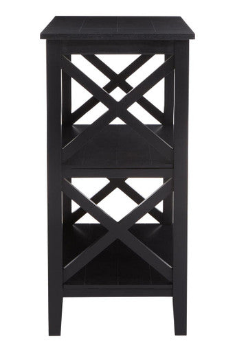 Heritage Two Shelf Black Bookcase