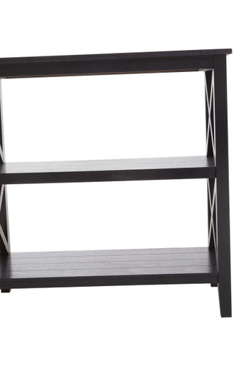 Heritage Two Shelf Black Bookcase