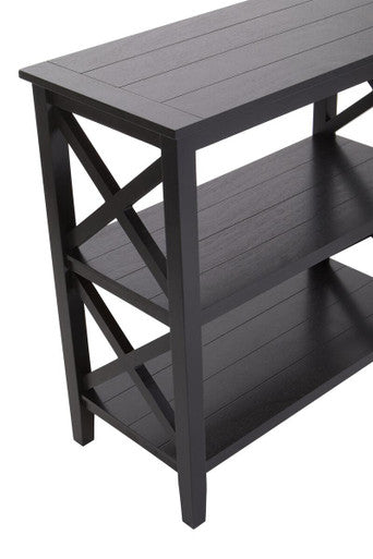 Heritage Two Shelf Black Bookcase