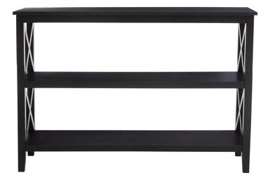 Heritage Two Shelf Large Black Bookcase