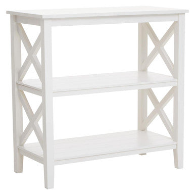 Heritage Two Shelf White Bookcase