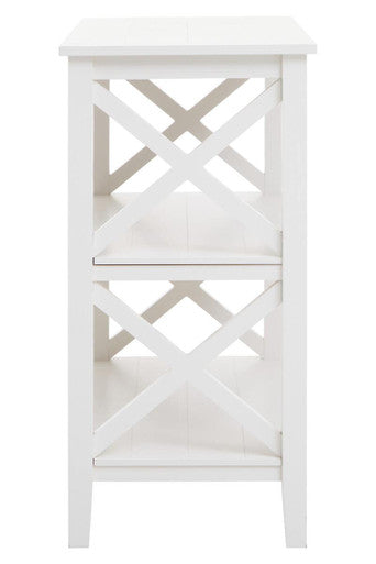 Heritage Two Shelf White Bookcase