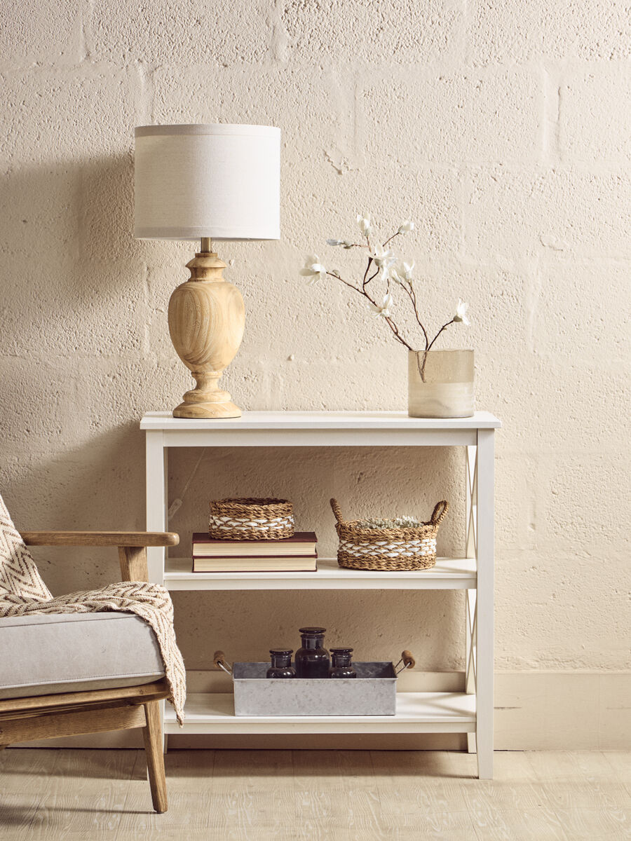 Heritage Two Shelf White Bookcase