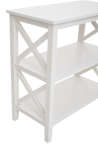 Heritage Two Shelf White Bookcase