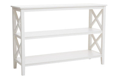 Heritage Two Shelf Large White Bookcase