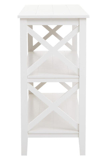 Heritage Two Shelf Large White Bookcase