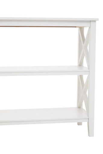 Heritage Two Shelf Large White Bookcase