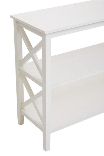 Heritage Two Shelf Large White Bookcase