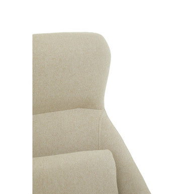 Stockholm Natural Fabric Chair with Black Metal Frame
