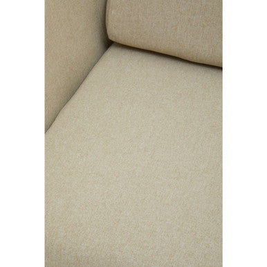Stockholm Natural Fabric Chair with Black Metal Frame