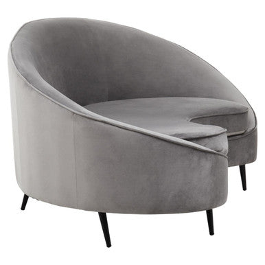 3 Seater Grey Velvet Sofa, Hasina