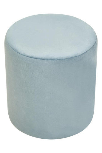 Haley Blue Velvet Pouffe