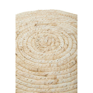 Lentigo Natural Corn Rope Stool with Woven Rope Seat