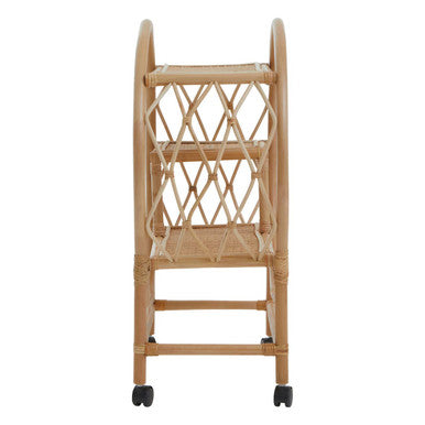 Three Tier Rattan Bar Trolley in Natural Finish , Mataram