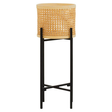 Depok Small Rattan Planter with Metal Stand