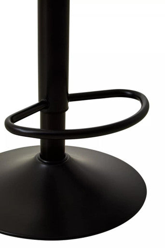 Clear Acrylic Seat Bar Stool with Black Base | Baina