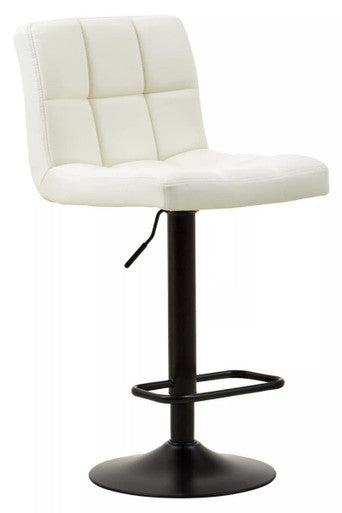 Baina White Faux Leather Bar Chair