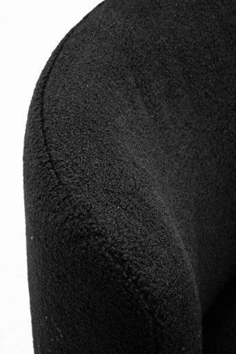 Montreal Black Boucle Effect Lounge Chair with Curved Back