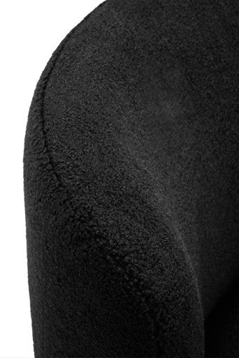 Montreal Black Boucle Effect Lounge Chair with Curved Back