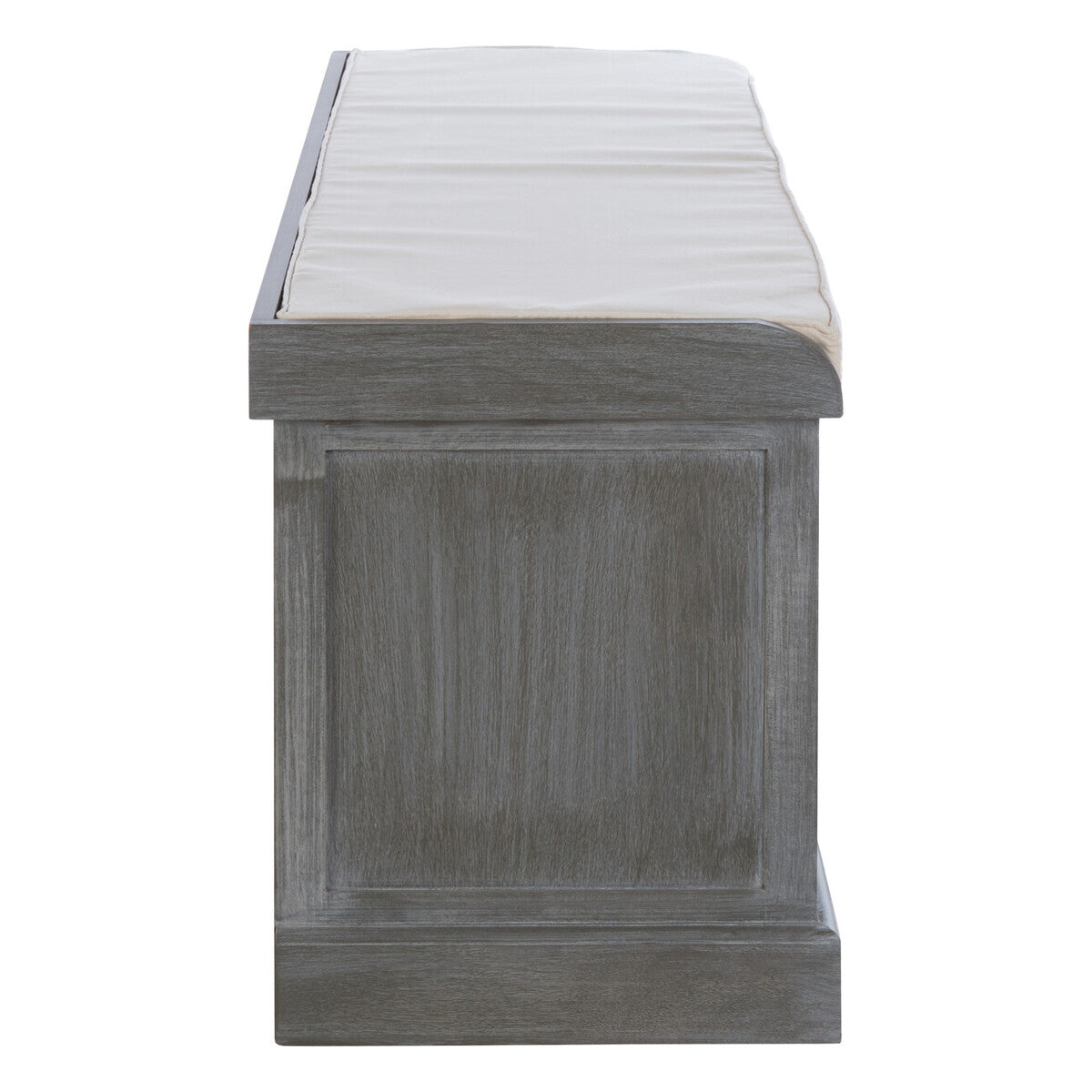 Heritage Grey Wood Storage Bench with 3 Drawers