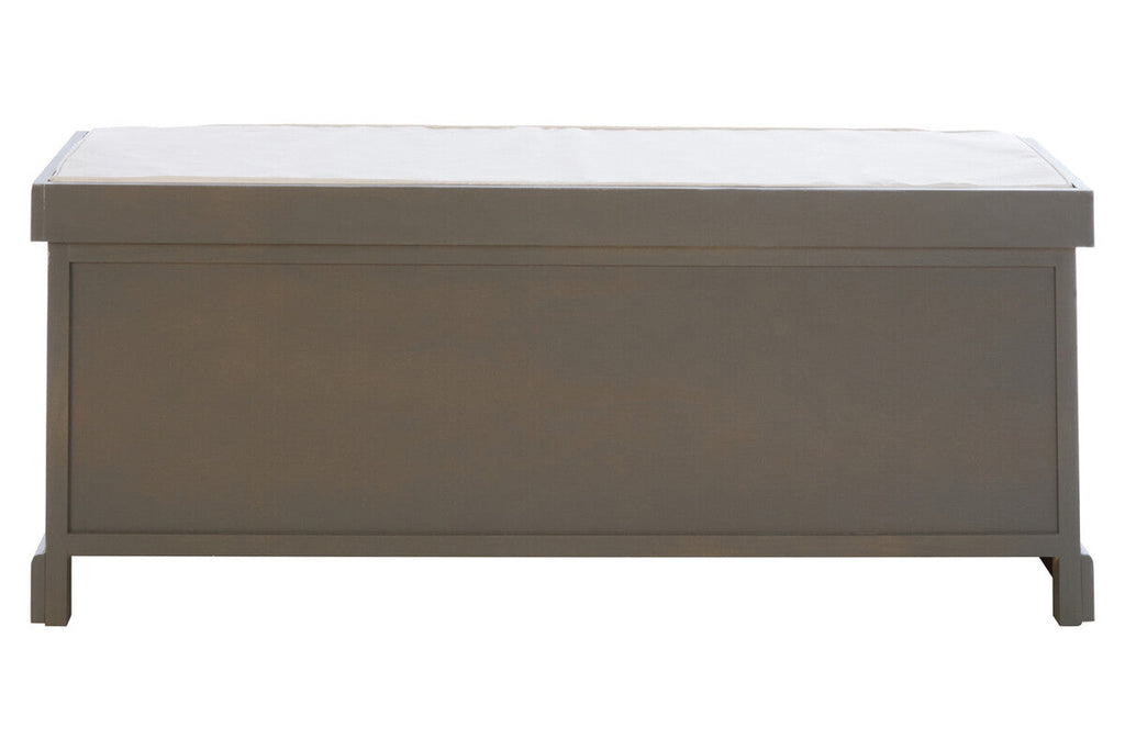 Heritage Grey Wood Storage Bench with 3 Drawers