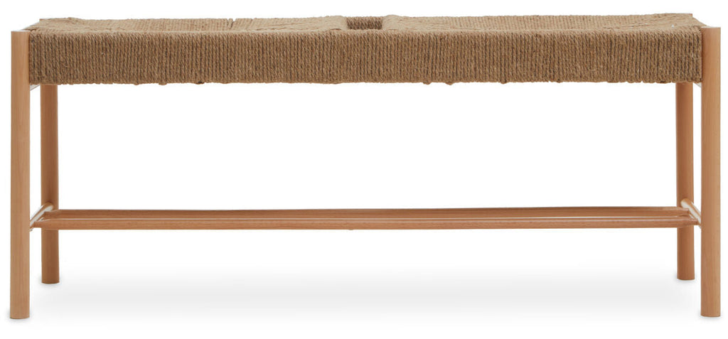 Bandar Natural Rope Beechwood Bench with Handwoven Seat