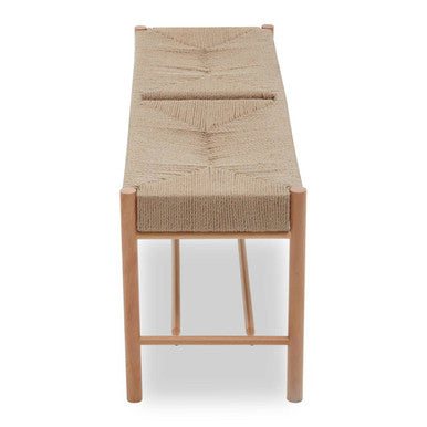 Bandar Natural Rope Beechwood Bench with Handwoven Seat