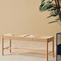 Bandar Natural Rope Beechwood Bench with Handwoven Seat