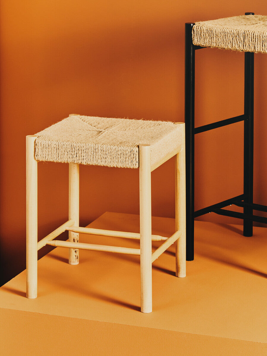 Bandar Natural Rope and Beechwood Stool