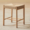 Bandar Natural Rope Beechwood Stool with Handwoven Seat