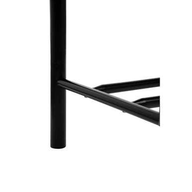 Bandar Small Natural Rope Black Beechwood Bench with Handwoven Seat