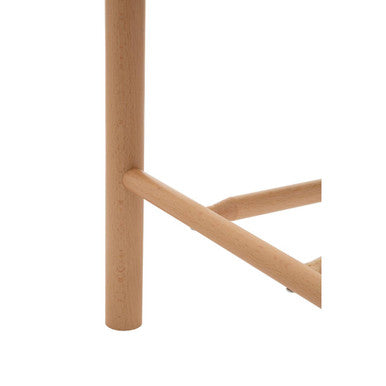 Bandar Small Natural Rope Beechwood Bench with Handwoven Seat